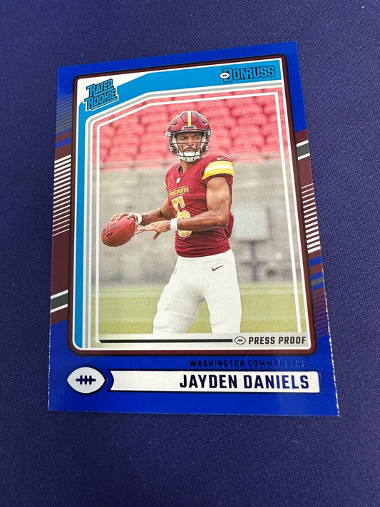 Jayden Daniels Blue Press Proof RC 2024 Donruss