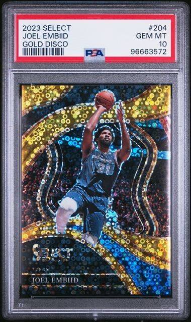 Joel Embiid Gold Disco COURTSIDE /10 PSA 10 2023-24 Select