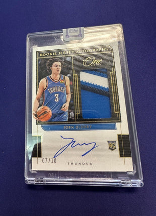 Josh Giddey GOLD /10 Rookie Jersey Autograph RC 2021-22 One and One