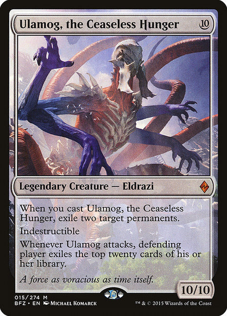 Ulamog, the Ceaseless Hunger 15 Battle For Zendikar (BFZ) [Nonfoil] NM