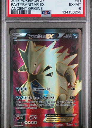Tyranitar EX 91/98 - Ancient Origins (AOR) PSA 6