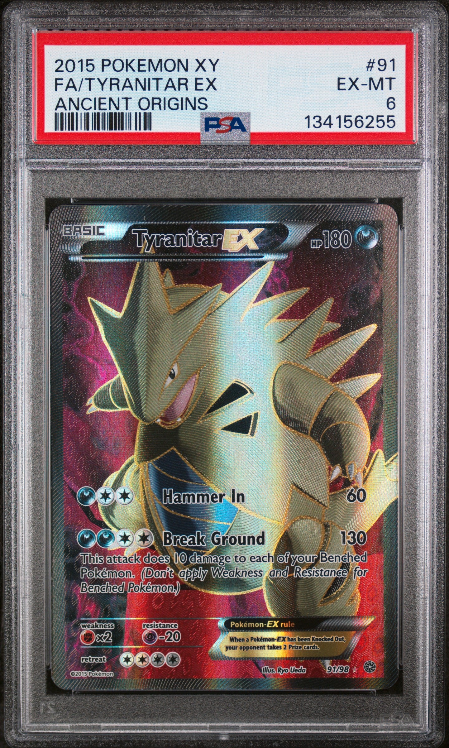 Tyranitar EX 91/98 - Ancient Origins (AOR) PSA 6