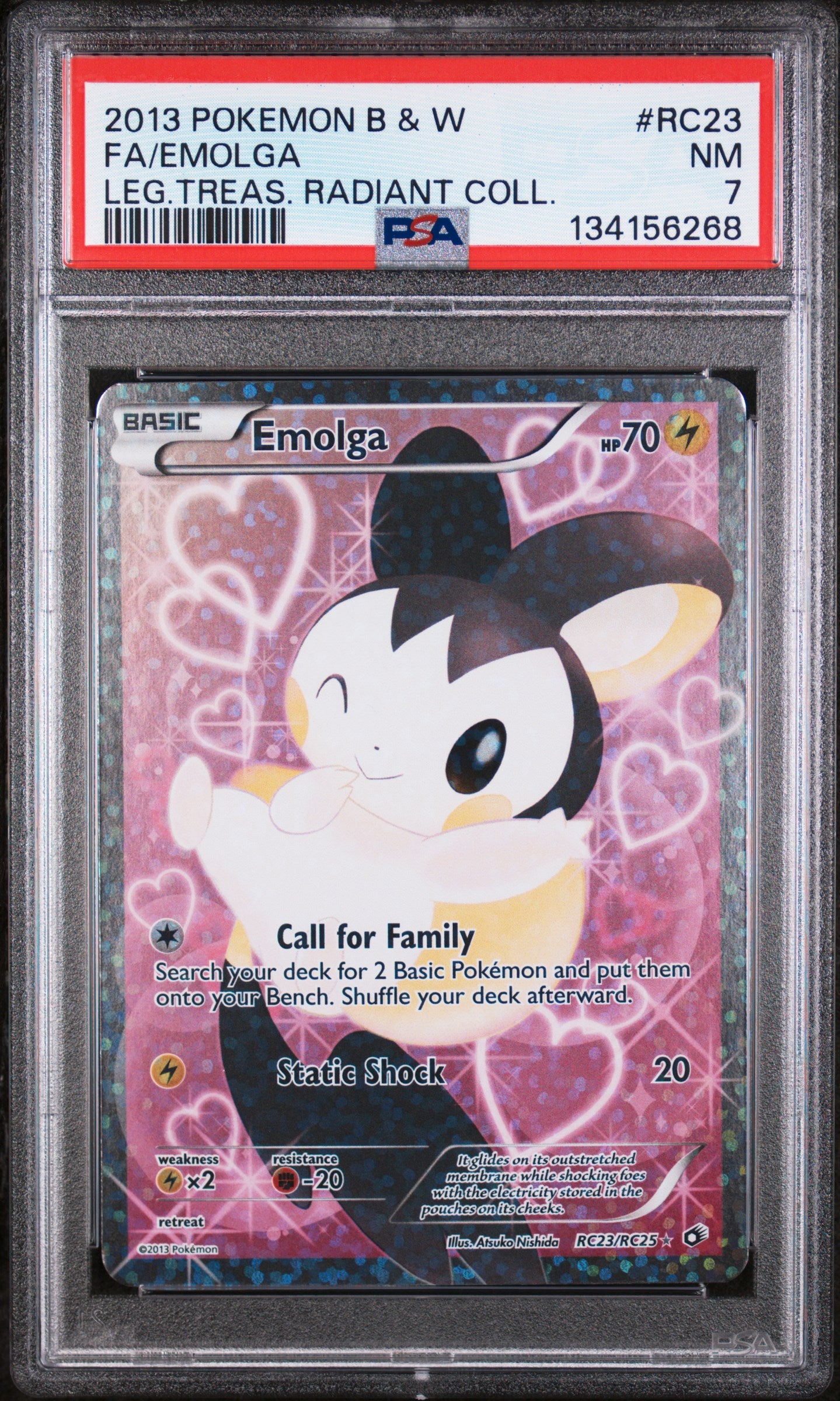 Emolga rc23/rc25 - Legendary Treasures (LTR) PSA 7