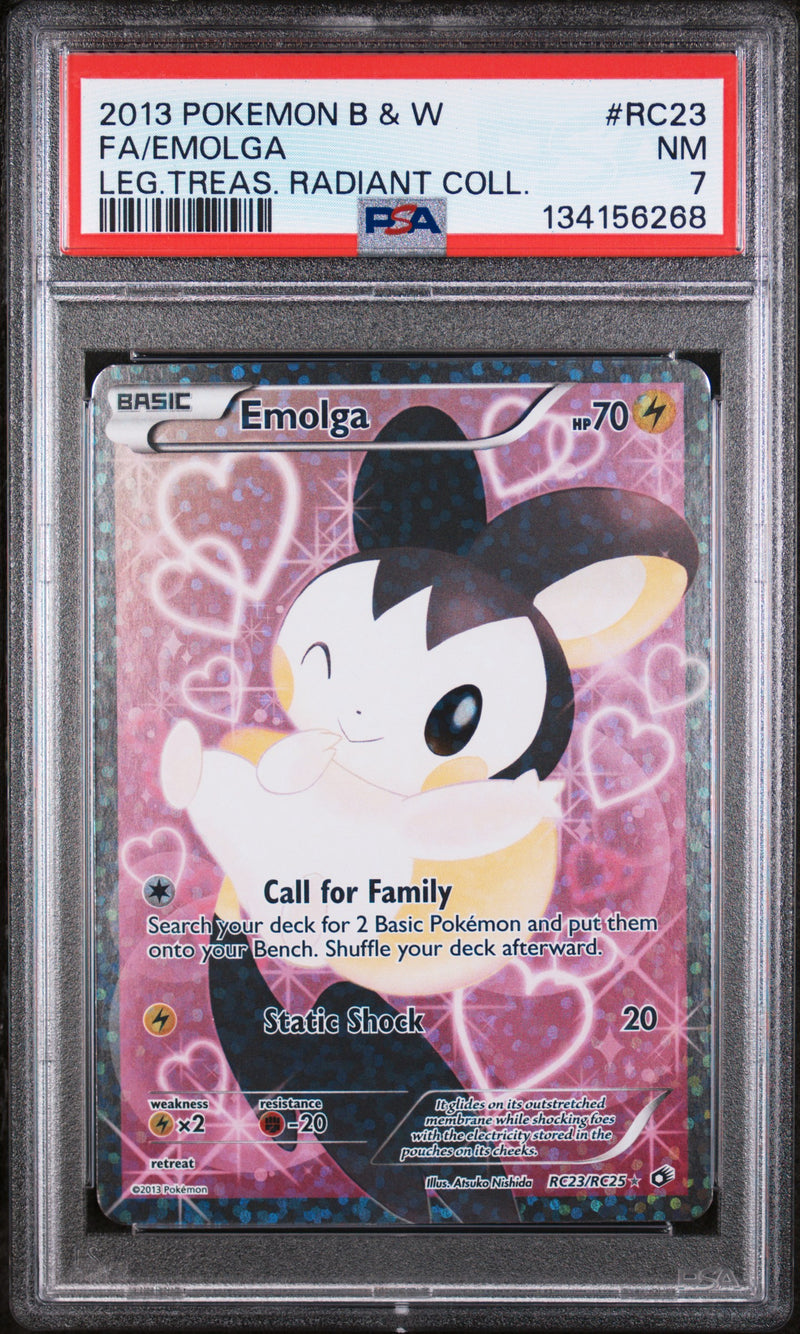 Emolga rc23/rc25 - Legendary Treasures (LTR) PSA 7