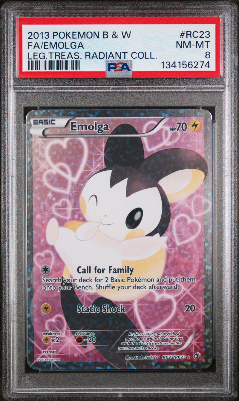 Emolga rc23/rc25 - Legendary Treasures (LTR) PSA 8