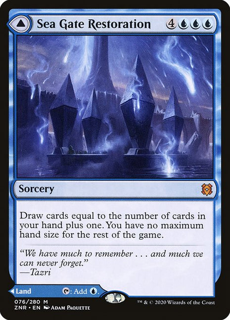 Sea Gate Restoration // Sea Gate, Reborn 76 Zendikar Rising (ZNR) [Nonfoil] NM