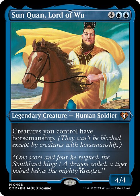 Sun Quan, Lord of Wu 498 Commander Masters (CMM) [Foil Etched] NM