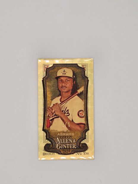 CJ Abrams 1/1 Superfractor 2024 Allen and Ginter Mini