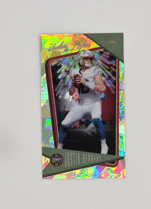 Justin Herbert Gold Ice /10 2022 Panini Legacy Under the Lights
