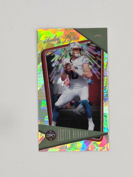 Justin Herbert Gold Ice /10 2022 Panini Legacy Under the Lights