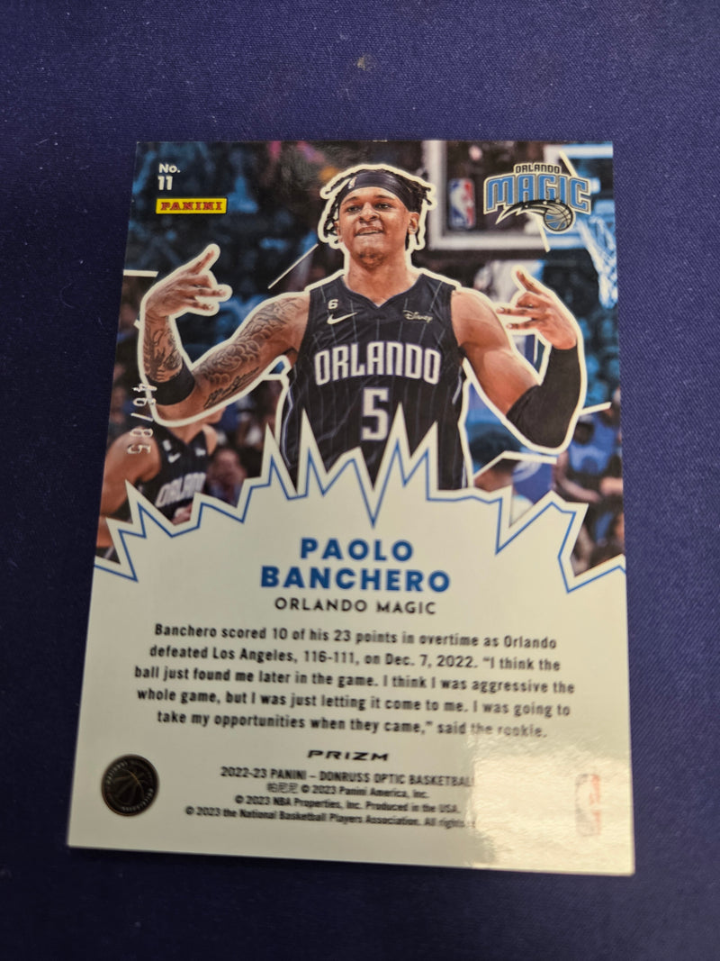 Paolo Banchero My House BLUE /85 RC 2022-23 Optic