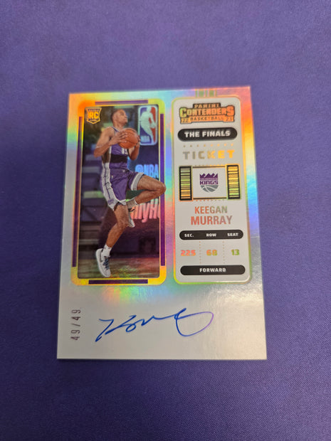 Keegan Murray The Finals AUTO 49/49 = 1/1 RC 2022-23 Contenders *EX*