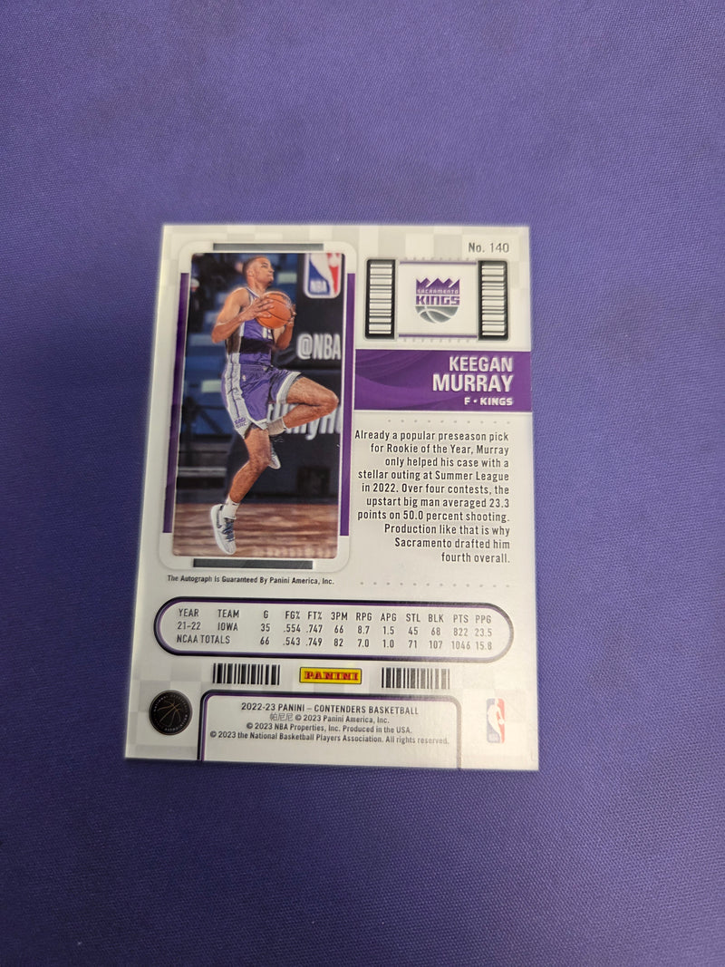 Keegan Murray The Finals AUTO 49/49 = 1/1 RC 2022-23 Contenders *EX*