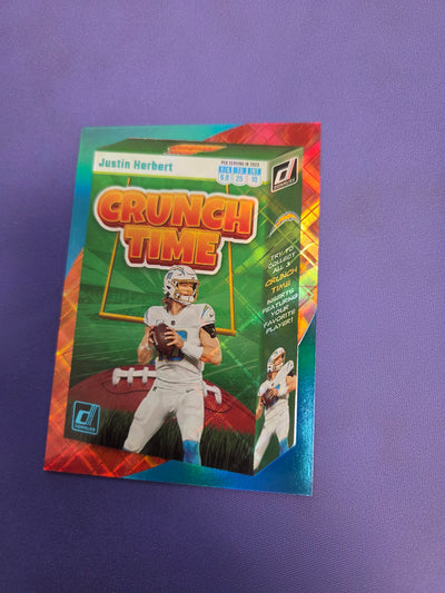Justin Herbert Crunch Time SSP /100 2023 Donruss