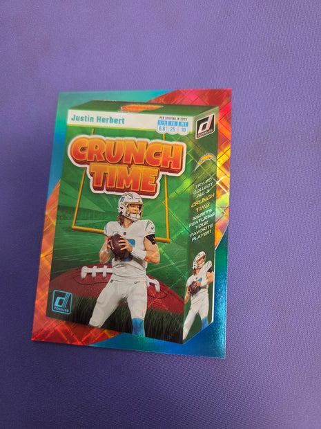 Justin Herbert Crunch Time SSP /100 2023 Donruss