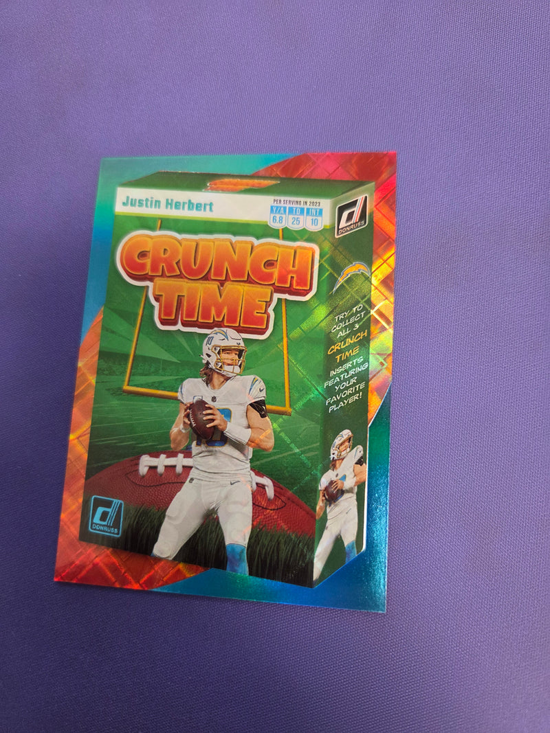 Justin Herbert Crunch Time SSP /100 2023 Donruss
