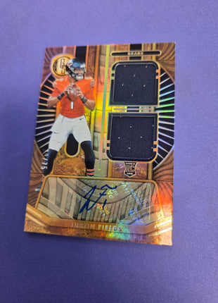 Justin Fields RC RPA /75 2021 Gold Standard