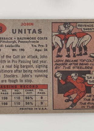 Johnny Unitas RC 1957 Topps *PR*