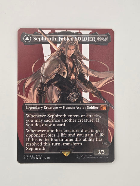 Sephiroth, Fabled SOLDIER // Sephiroth, One-Winged Angel 382 Final Fantasy (FIN) [Nonfoil] NM