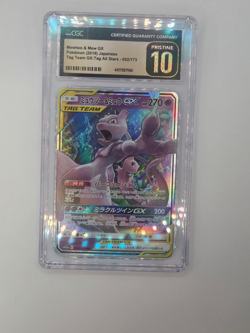 Mewtwo & Mew GX - 52/173 - Tag all Stars - Pristine 10