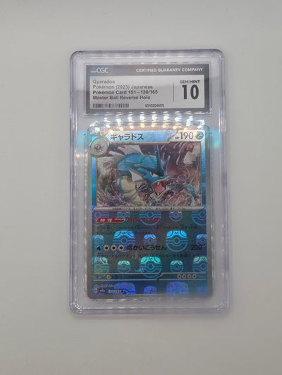 Gyarados 130/165 [Master Ball] - Japanese Scarlet & Violet 151 (SV2A) CGC 10