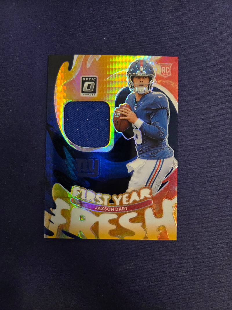 2025 Optic Jaxson Dart First Year Fresh RC #FYFBH-JDA Memorabilia Giants