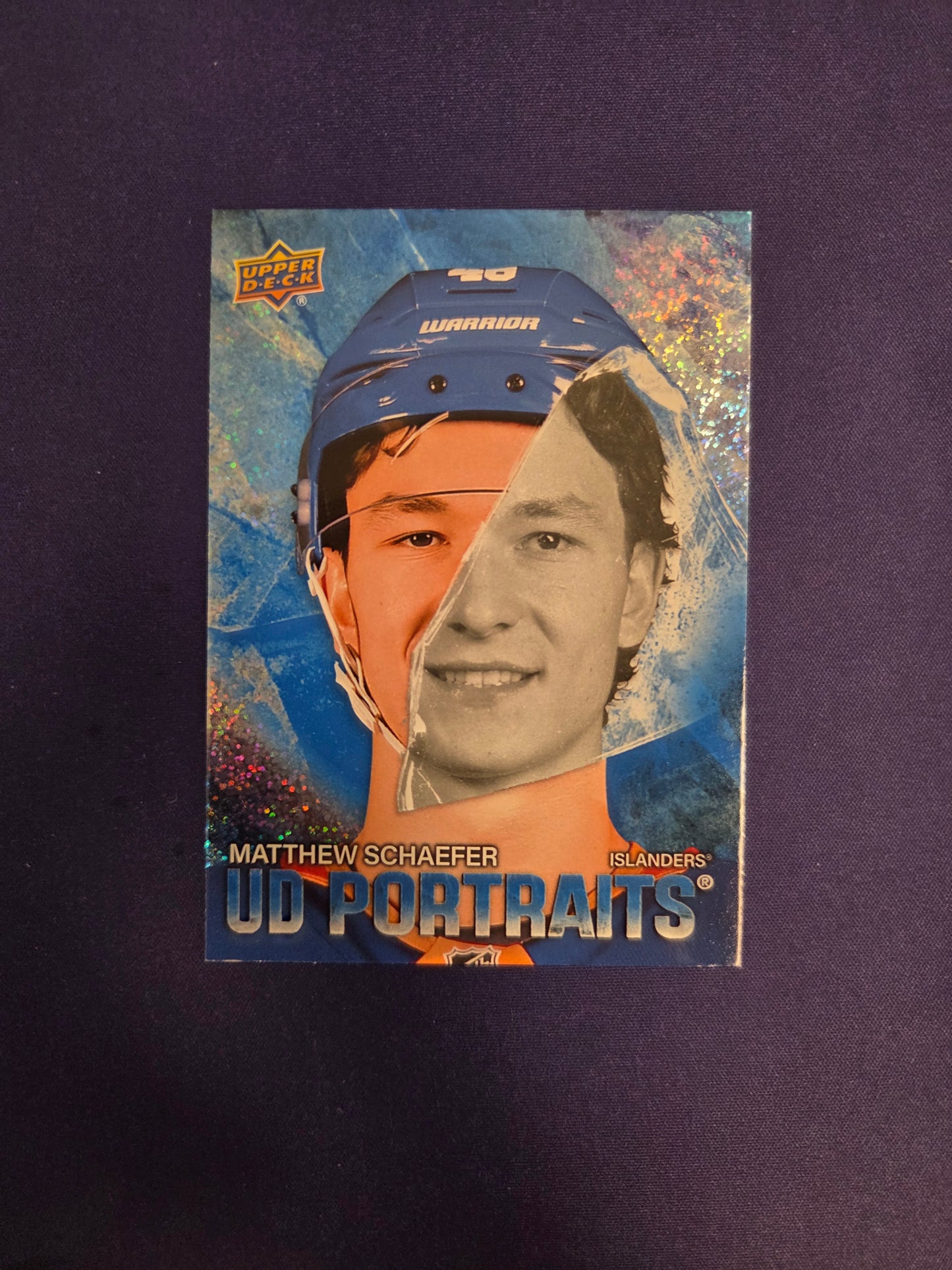 2025-26 Upper Deck Series 2 - UD Portraits #P-32 - Matthew Schaefer - Speckle