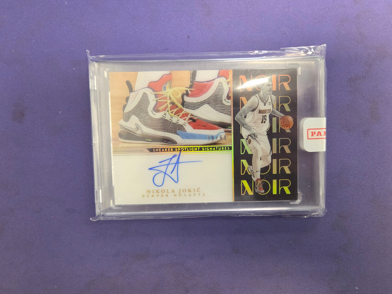 2022-23 Panini Noir Sneaker Spotlight Signatures Nikola Jokic /99 On Card Auto