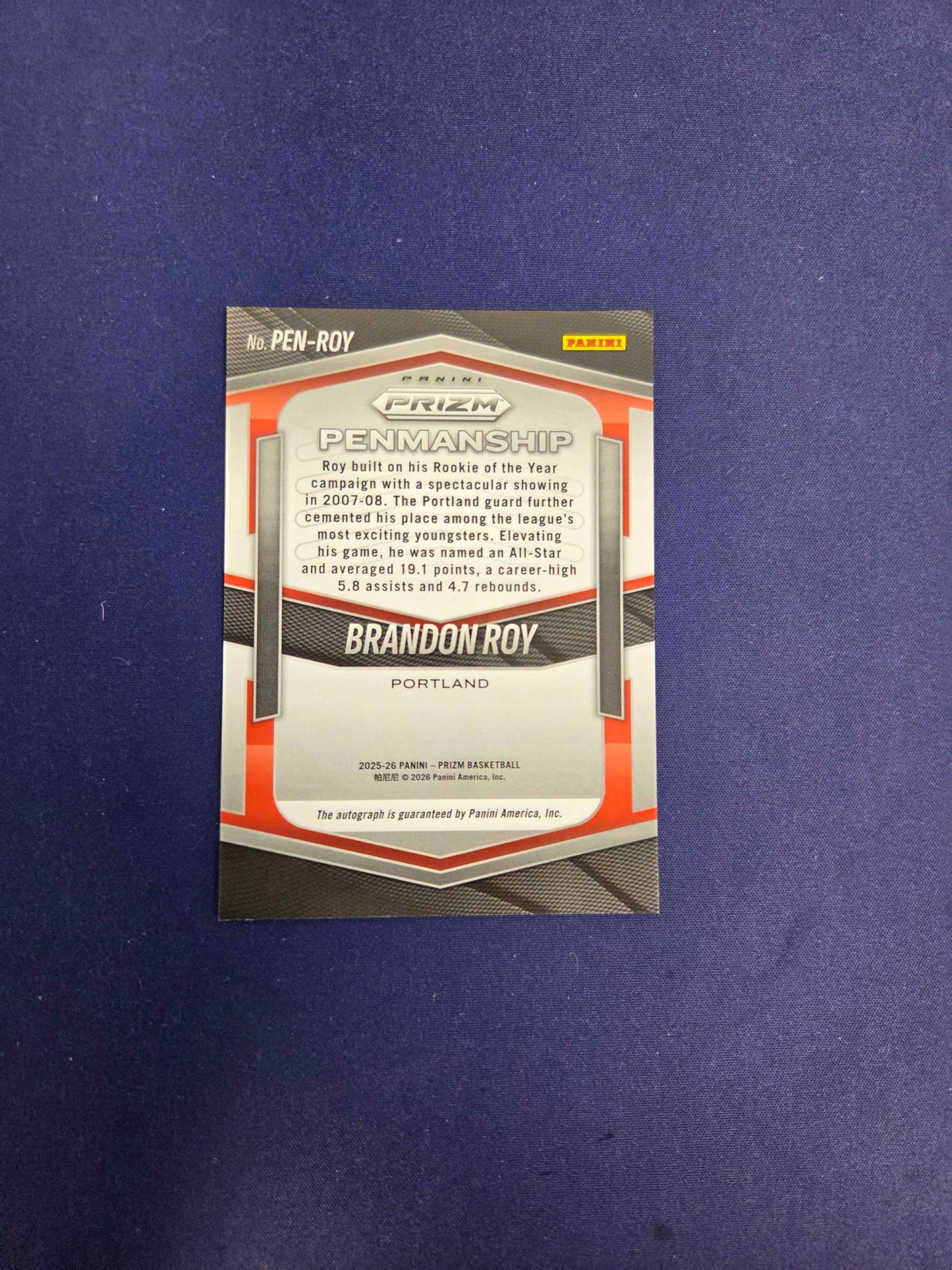 Brandon Roy Auto 2025-26 Prizm NM