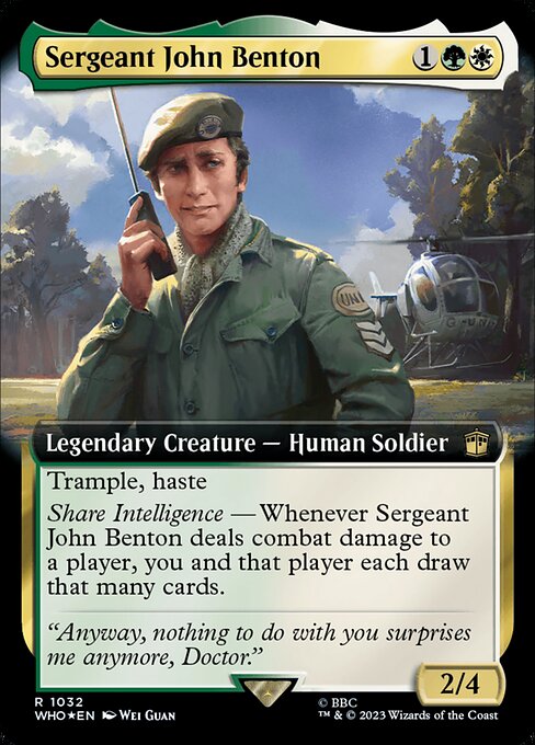 Sergeant John Benton 1032 Doctor Who (WHO) [Surge Foil] NM