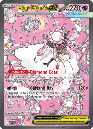 Mega Diancie Ex 282/217 - Ascended Heroes (ASC) NM