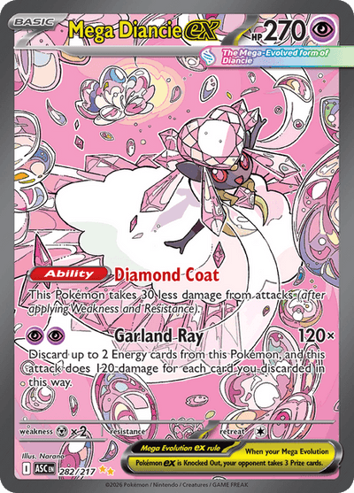 Mega Diancie Ex 282/217 - Ascended Heroes (ASC) NM