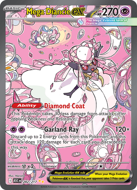 Mega Diancie Ex 282/217 - Ascended Heroes (ASC) NM