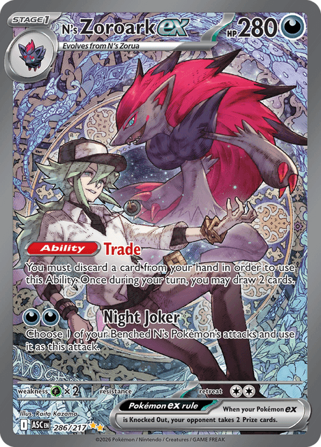 N's Zoroark ex 286/217 - Ascended Heroes (ASC) NM
