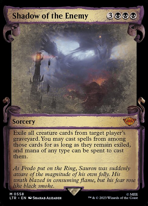 Shadow of the Enemy 558 The Lord Of The Rings: Tales Of Middle-Earth (LTR) [Silver Foil] NM