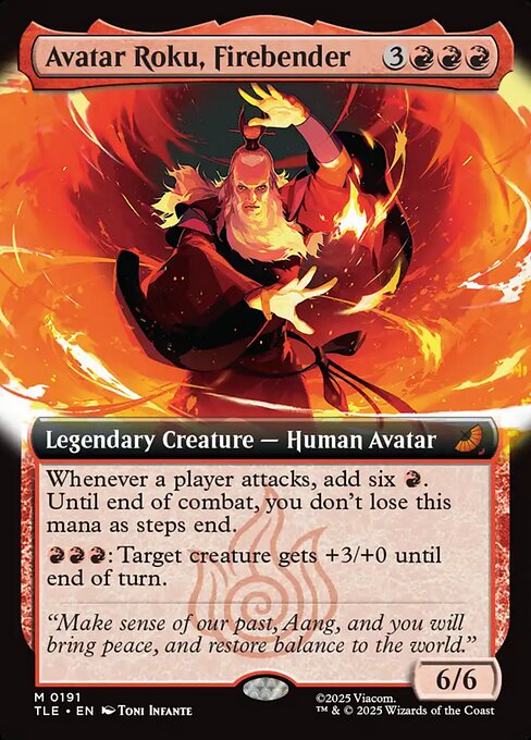 Avatar Roku, Firebender 191 Avatar: The Last Airbender Eternal (TLE) [Foil] NM
