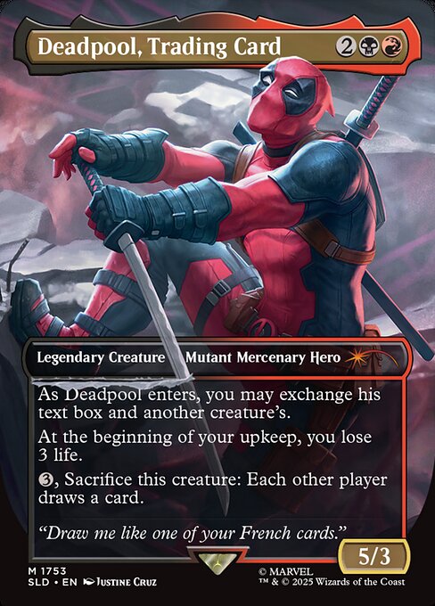 Deadpool, Trading Card 1753 Secret Lair Drop (SLD) [Foil] NM