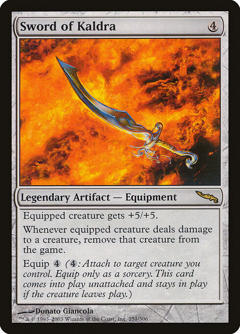 Sword of Kaldra 251 Mirrodin (MRD) [Foil] LP