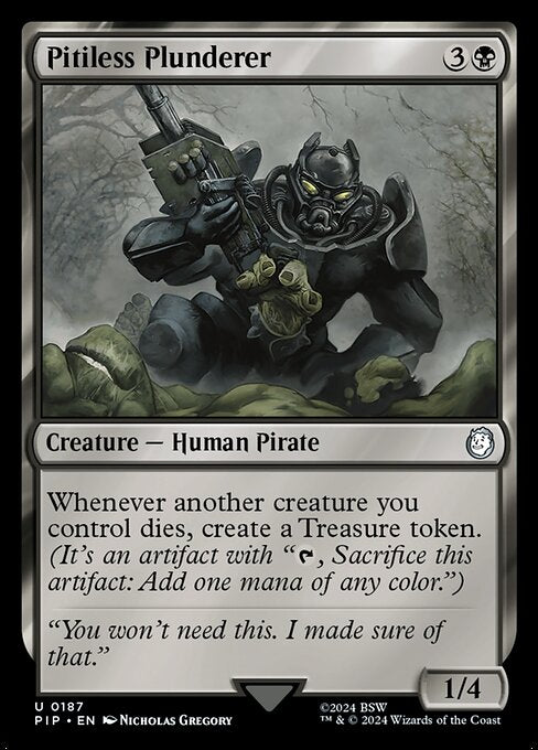 Pitiless Plunderer 187 Fallout (PIP) [Foil] NM