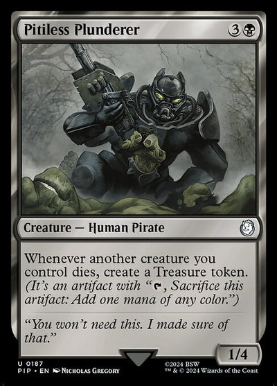 Pitiless Plunderer 187 Fallout (PIP) [Foil] NM