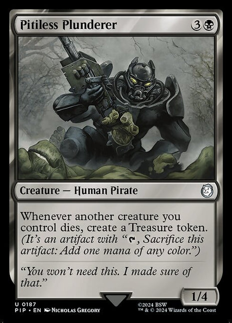 Pitiless Plunderer 187 Fallout (PIP) [Foil] NM