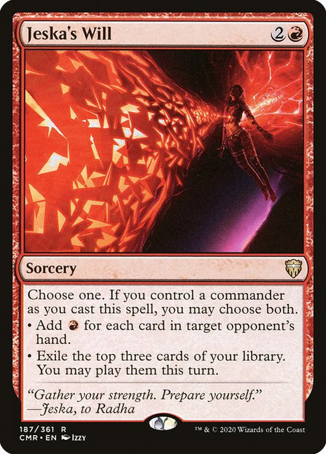 Jeska's Will 187 Commander Legends (CMR) [Foil] NM
