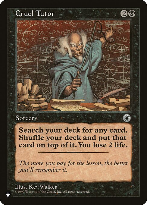 Cruel Tutor 87 The List (PLST) [Nonfoil] NM