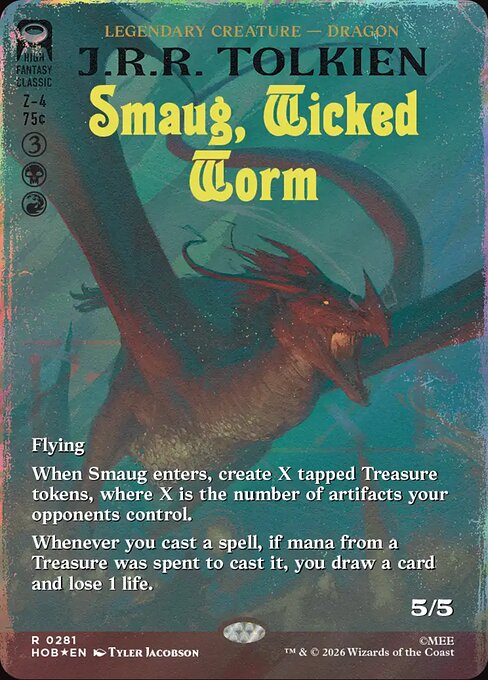 Smaug, Wicked Worm 281 The Hobbit (HOB) [Surge Foil] NM