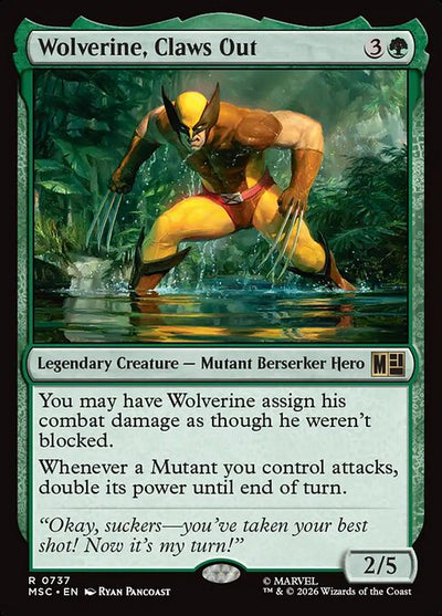 Wolverine, Claws Out 737 Marvel Super Heroes Commander (MSC) [Nonfoil] NM