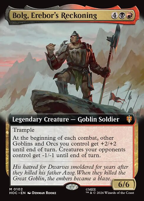 Bolg, Erebor's Reckoning 102 The Hobbit Eternal (HOC) [Nonfoil] NM