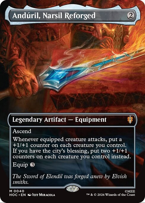 Andúril, Narsil Reforged 40 The Hobbit Eternal (HOC) [Foil] NM