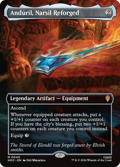 Andúril, Narsil Reforged 40 The Hobbit Eternal (HOC) [Foil] NM