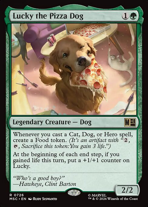 Lucky the Pizza Dog 726 Marvel Super Heroes Commander (MSC) [Nonfoil] NM