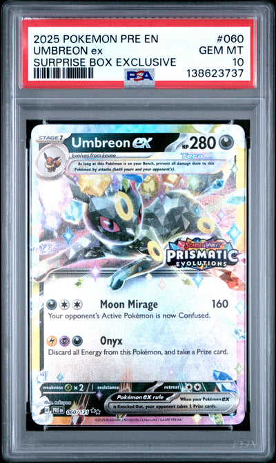 Umbreon ex 60/131 - Prismatic Evolutions (PRE) - PSA 10